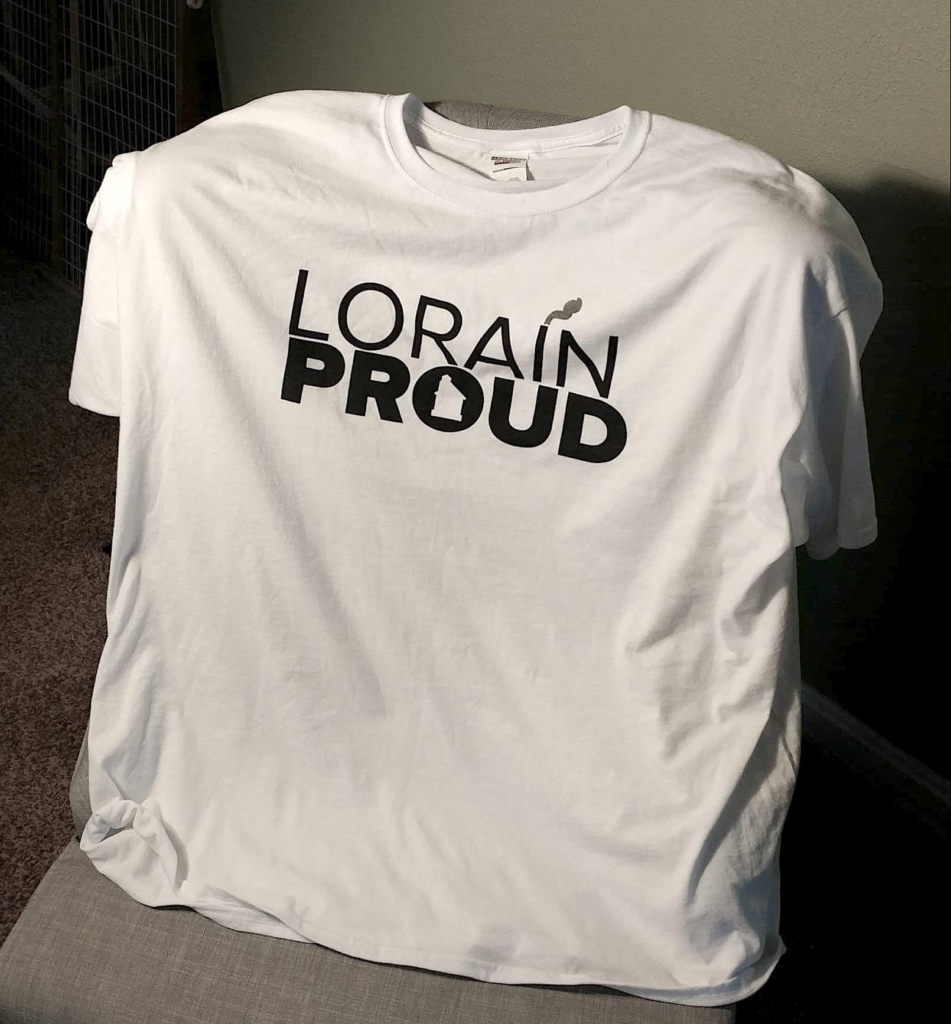 LorainProud white tshirt
